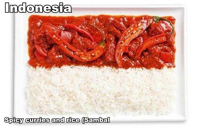 indonesia-flag-made-from-food
