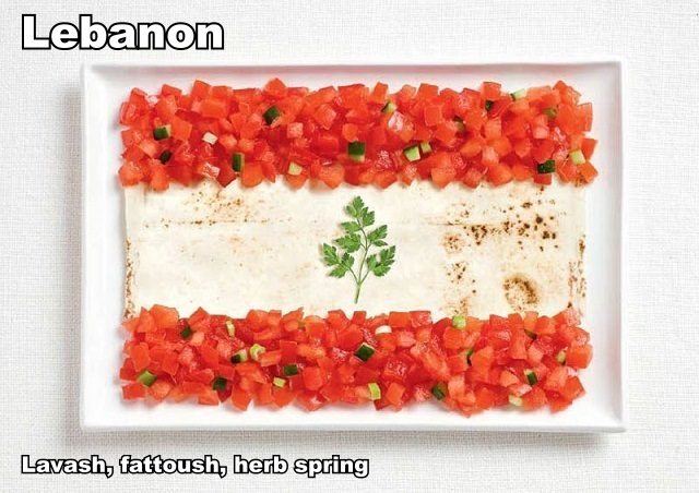 lebanon-flag-made-from-food
